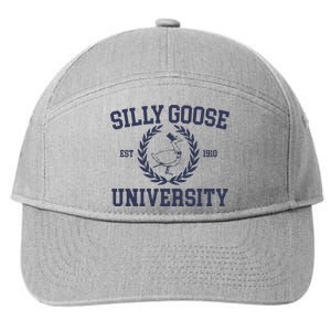 Silly Goose University Funny Silly Goose Meme Bird Lover 7-Panel Snapback Hat