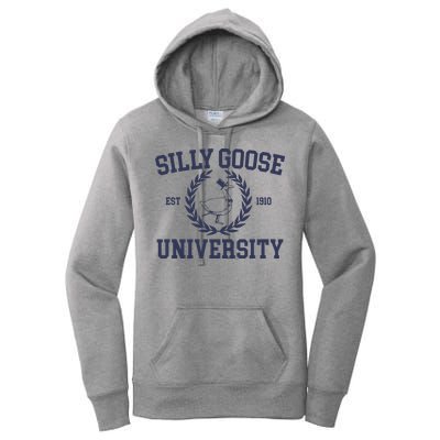 Silly Goose University Funny Silly Goose Meme Bird Lover Women's Pullover Hoodie