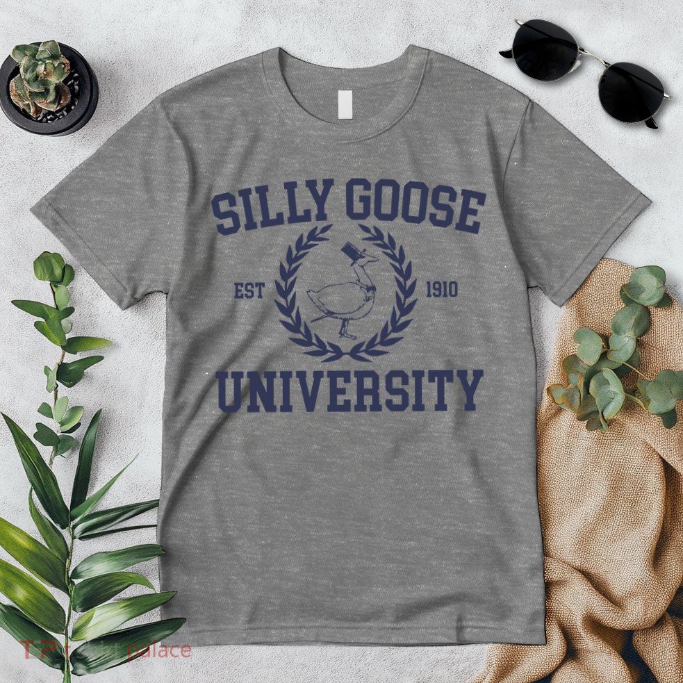 Silly Goose University Funny Silly Goose Meme Bird Lover Premium T-Shirt
