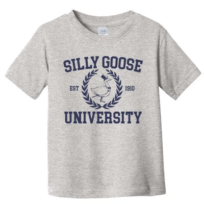 Silly Goose University Funny Silly Goose Meme Bird Lover Toddler T-Shirt