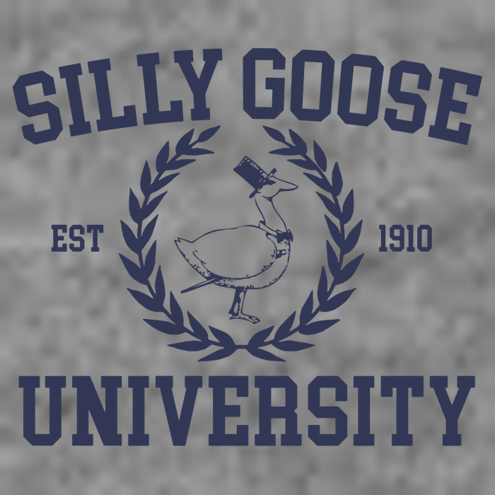 Silly Goose University Funny Silly Goose Meme Bird Lover Wool Snapback Cap