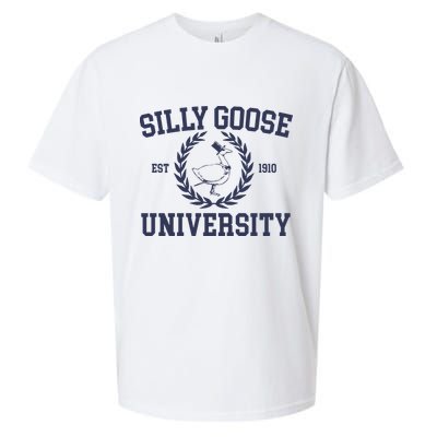Silly Goose University Funny Silly Goose Meme Bird Lover Sueded Cloud Jersey T-Shirt