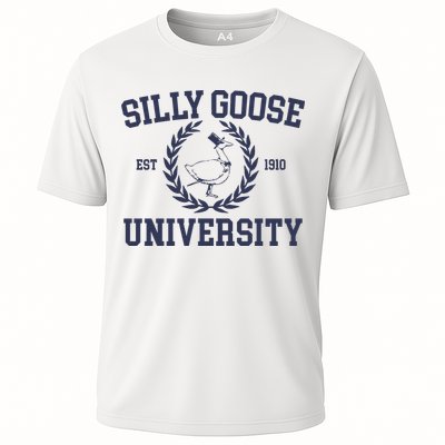 Silly Goose University Funny Silly Goose Meme Bird Lover Performance Shirt
