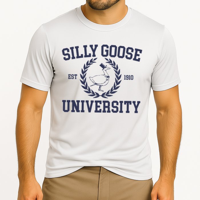 Silly Goose University Funny Silly Goose Meme Bird Lover Performance Shirt