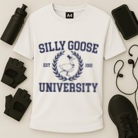 Silly Goose University Funny Silly Goose Meme Bird Lover Performance Shirt