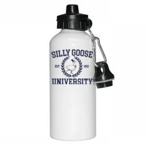 Silly Goose University Funny Silly Goose Meme Bird Lover Aluminum Water Bottle