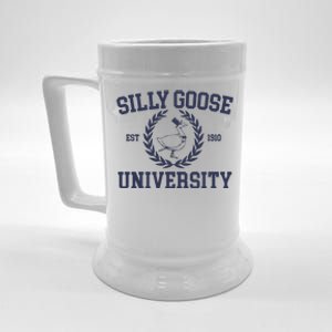 Silly Goose University Funny Silly Goose Meme Bird Lover Beer Stein