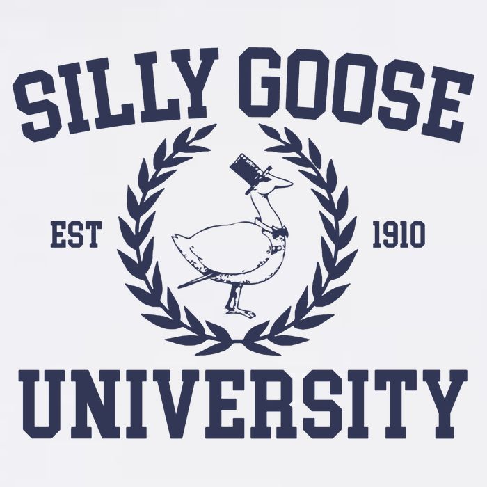 Silly Goose University Funny Silly Goose Meme Bird Lover Button