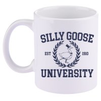 Silly Goose University Funny Silly Goose Meme Bird Lover 11oz C Handle Ceramic Mug