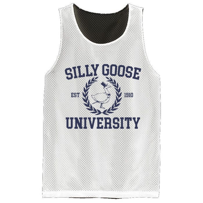 Silly Goose University Funny Silly Goose Meme Bird Lover Mesh Reversible Basketball Jersey Tank