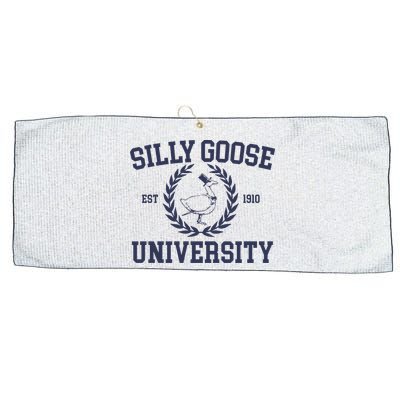 Silly Goose University Funny Silly Goose Meme Bird Lover Large Microfiber Waffle Golf Towel