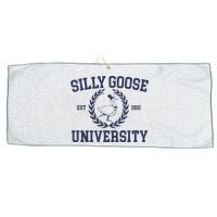 Silly Goose University Funny Silly Goose Meme Bird Lover Large Microfiber Waffle Golf Towel