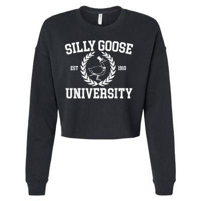 Silly Goose University Silly Goose Meme Costume Cropped Pullover Crew