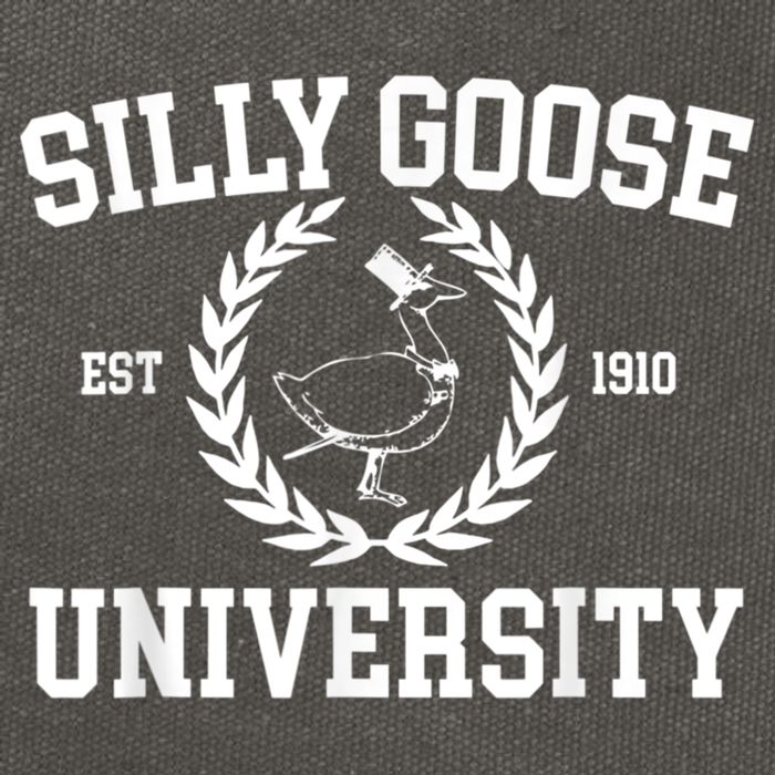 Silly Goose University Silly Goose Meme Costume Cotton Canvas Backpack