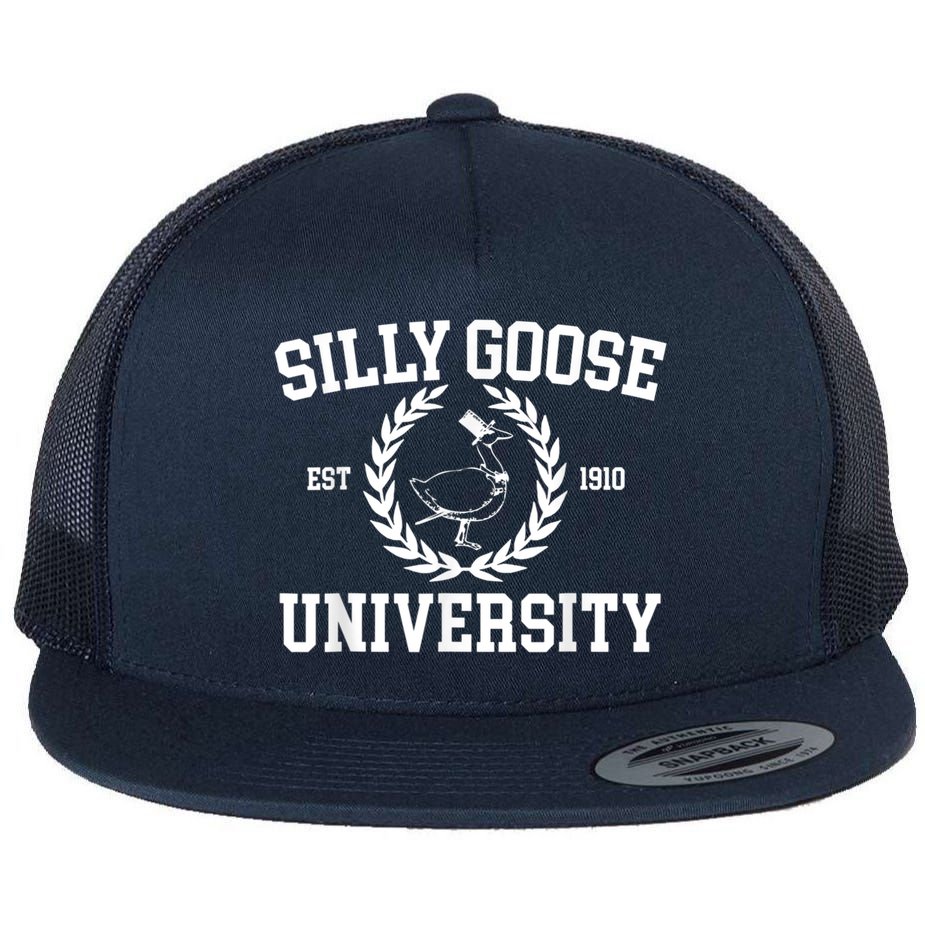 Silly Goose University Silly Goose Meme Costume Flat Bill Trucker Hat