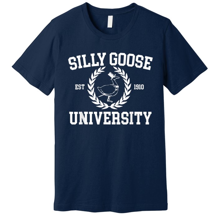 Silly Goose University Silly Goose Meme Costume Premium T-Shirt