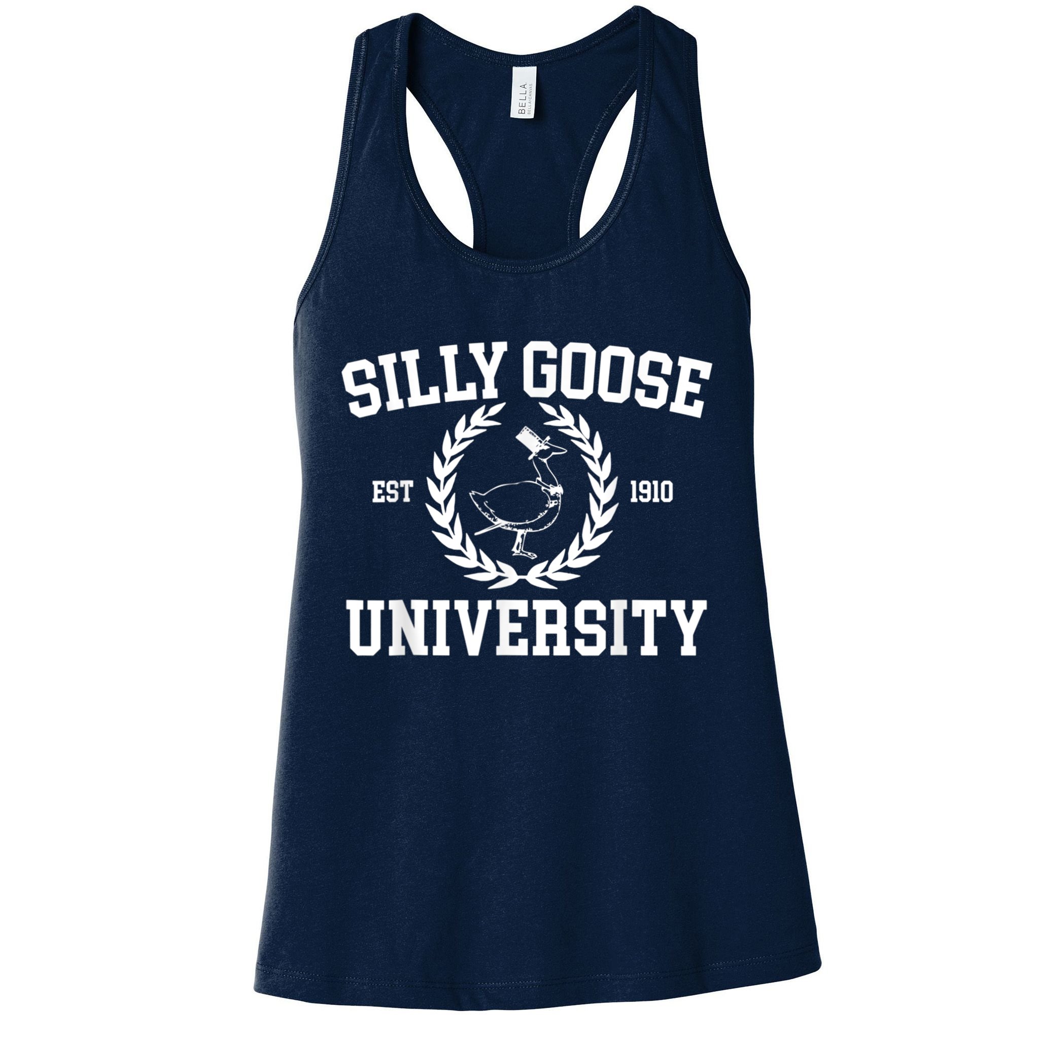 Silly Goose University Silly Goose Meme Costume Womens Tank Top