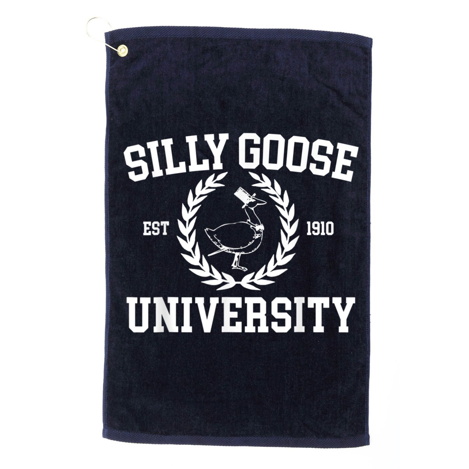 Silly Goose University Silly Goose Meme Costume Golf Towel