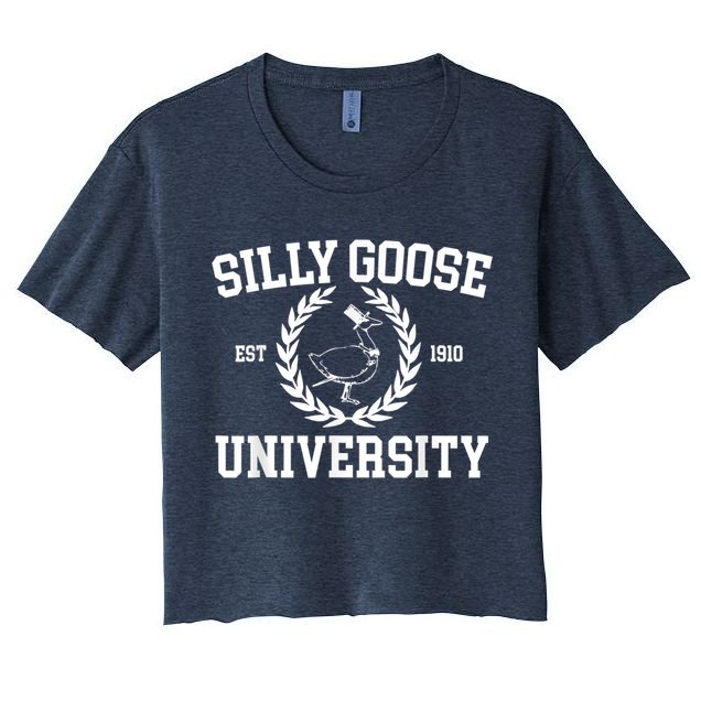 Silly Goose University Silly Goose Meme Costume Crop Top
