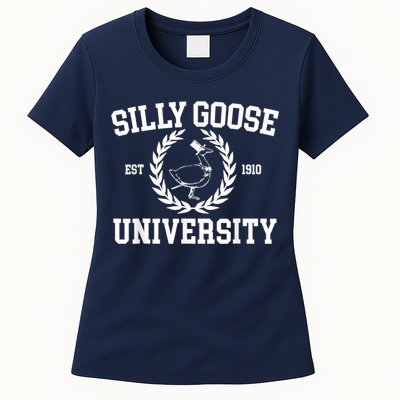 Silly Goose University Silly Goose Meme Costume Womens T-Shirt