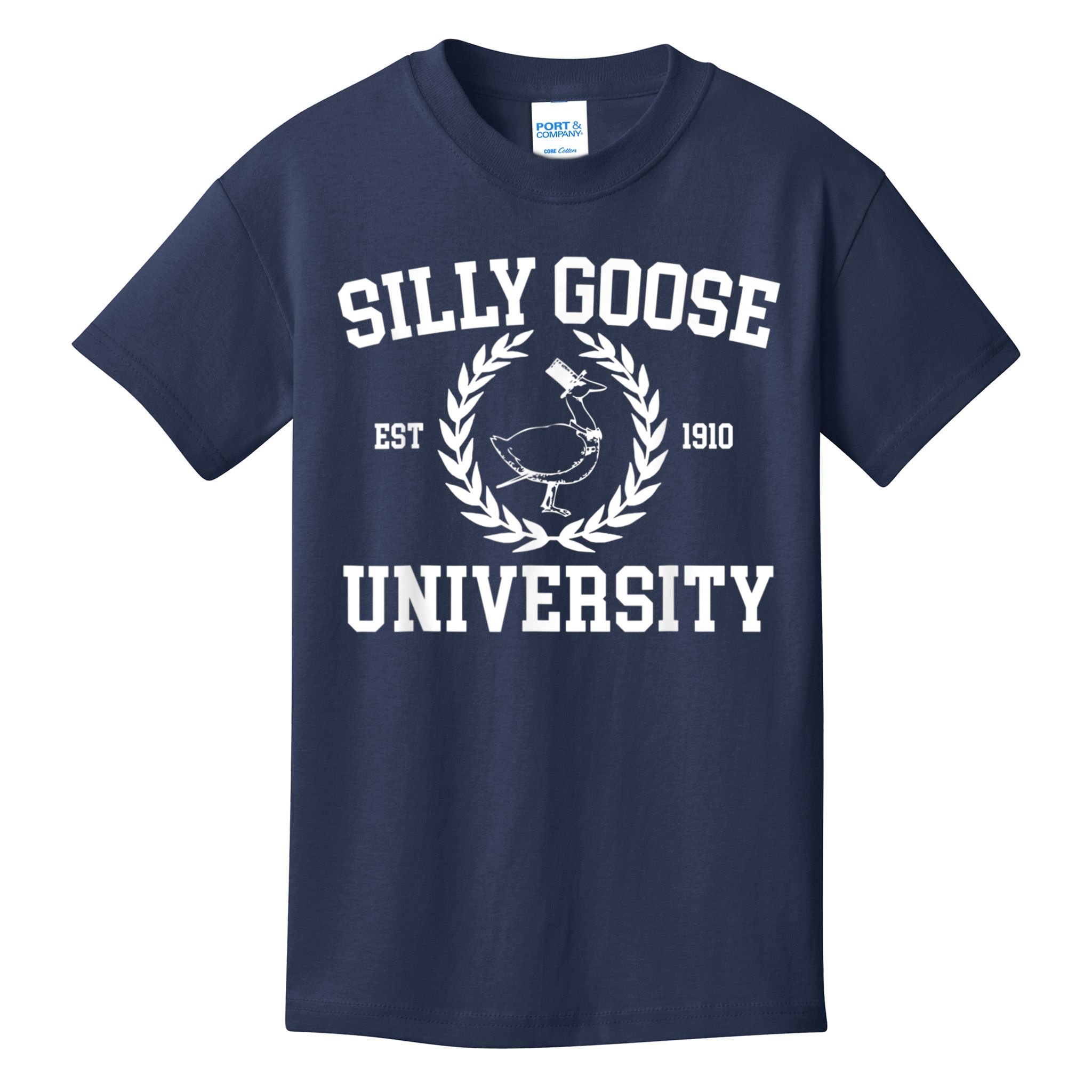Silly Goose University Silly Goose Meme Costume Kids T-Shirt