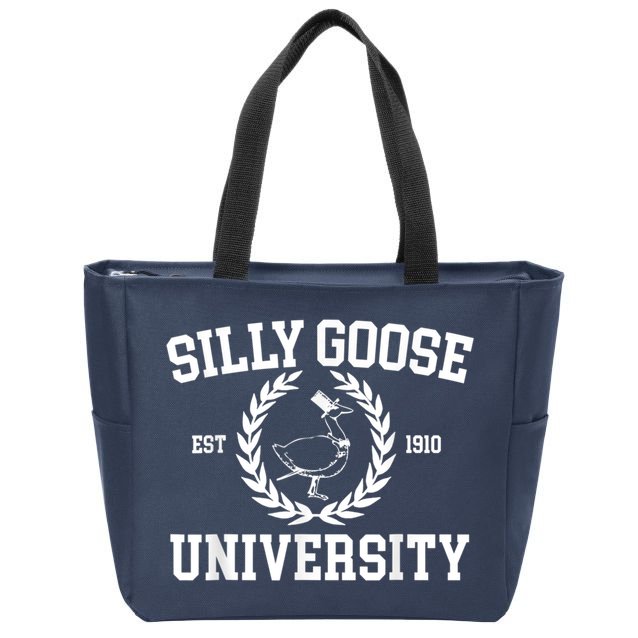 Silly Goose University Silly Goose Meme Costume Zip Tote Bag