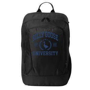 Silly Goose University Funny Goose On The Loose Funny Saying City Backpack