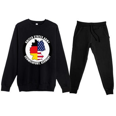 Schweinfurt Germany United States Army Military Veteran Gift Premium Crewneck Sweatsuit Set