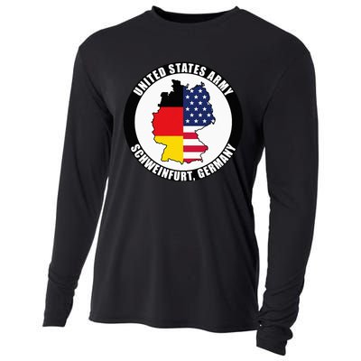 Schweinfurt Germany United States Army Military Veteran Gift Cooling Performance Long Sleeve Crew