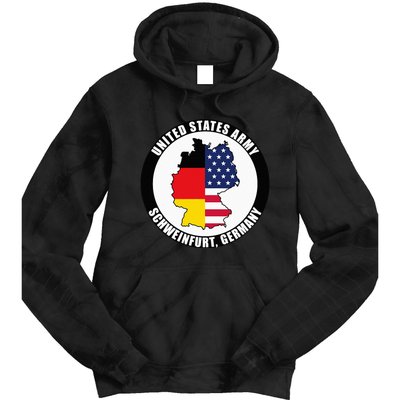 Schweinfurt Germany United States Army Military Veteran Gift Tie Dye Hoodie