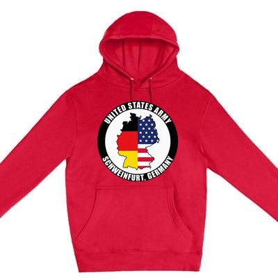 Schweinfurt Germany United States Army Military Veteran Gift Premium Pullover Hoodie