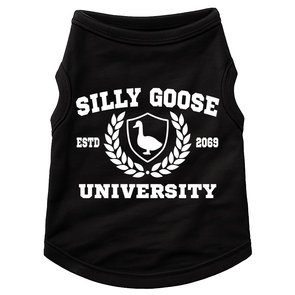 Silly Goose University Funny Meme School Bird Doggie Tank