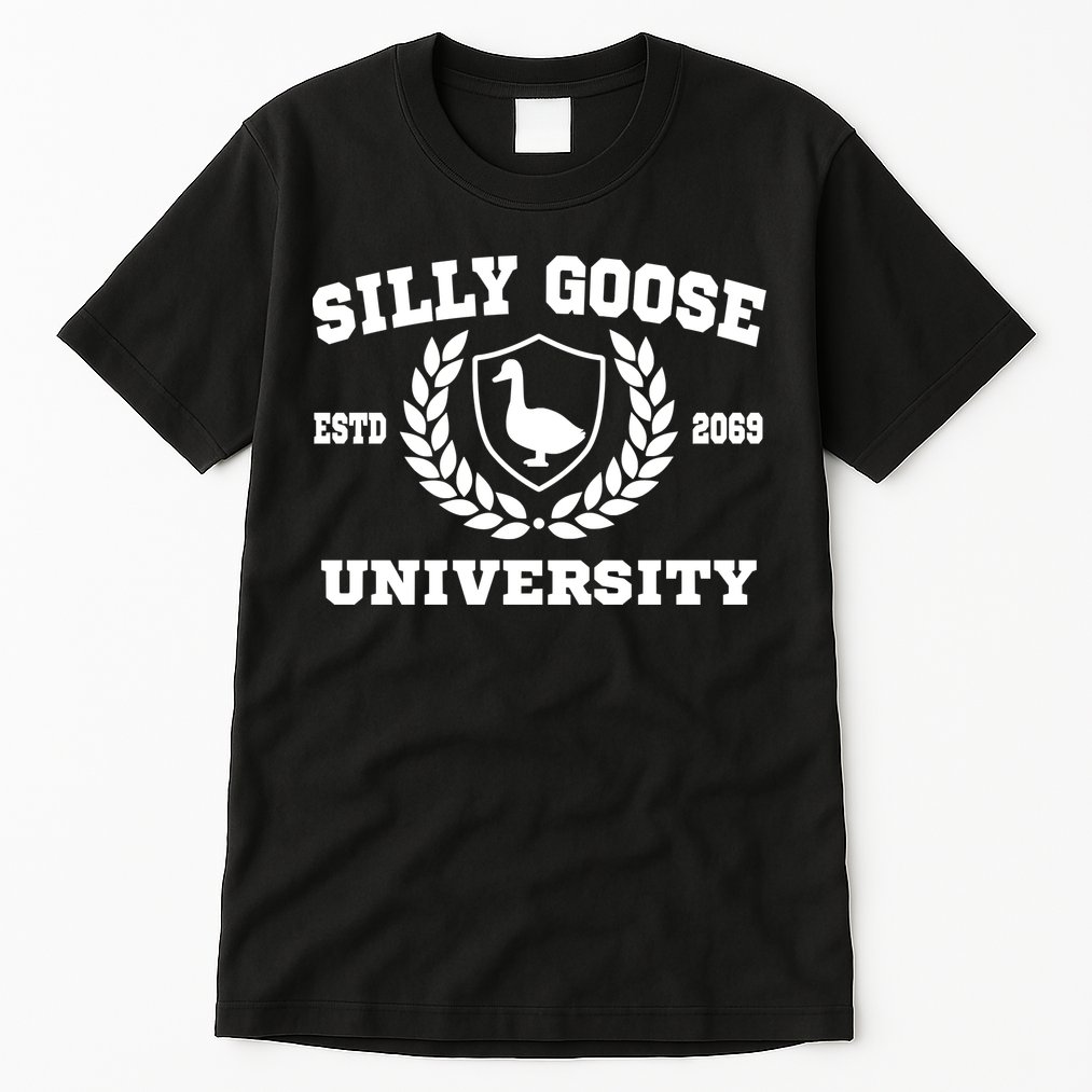 Silly Goose University Funny Meme School Bird Tall T-Shirt