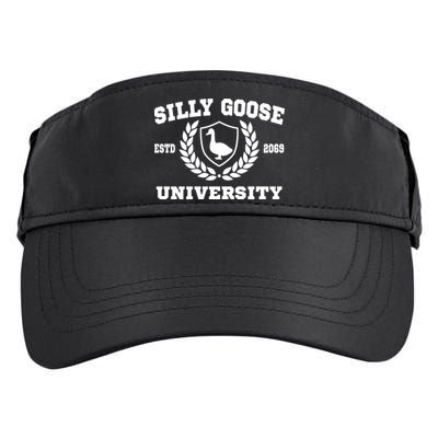 Silly Goose University Funny Meme School Bird Adult Drive Performance Visor