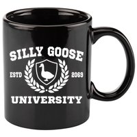 Silly Goose University Funny Meme School Bird 11oz C Handle Ceramic Mug