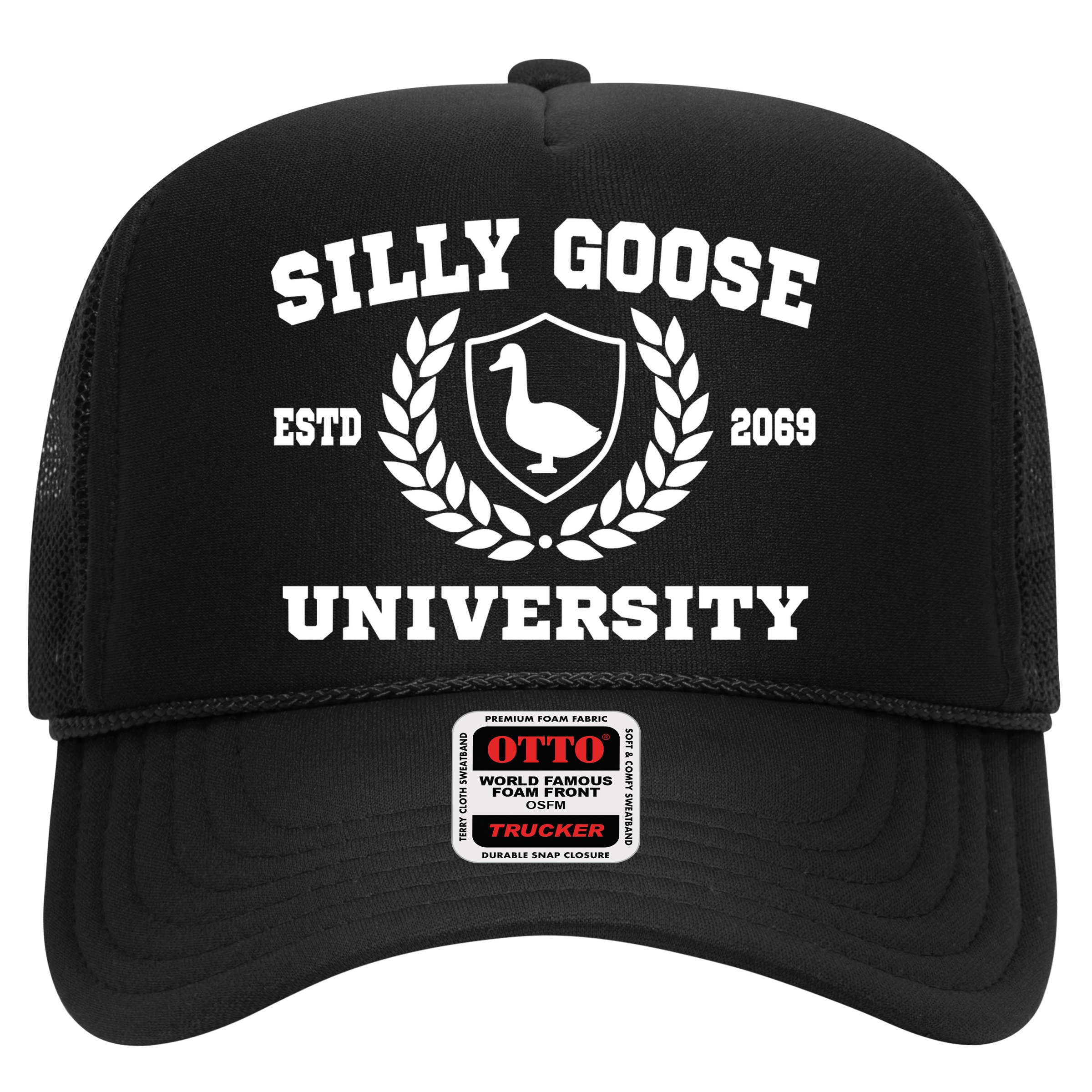 Silly Goose University Funny Meme School Bird Hat