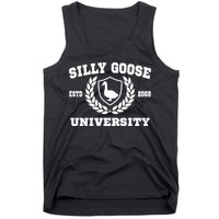 Silly Goose University Funny Meme School Bird Tank Top
