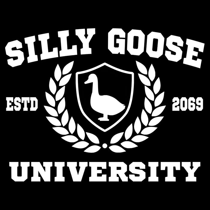 Silly Goose University Funny Meme School Bird Tank Top