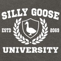 Silly Goose University Funny Meme School Bird Cotton Canvas Backpack