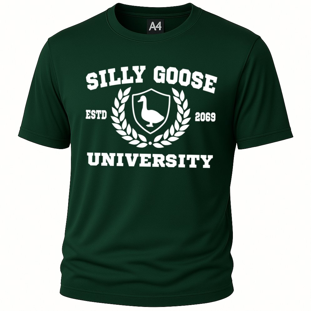 Silly Goose University Funny Meme School Bird Performance Shirt