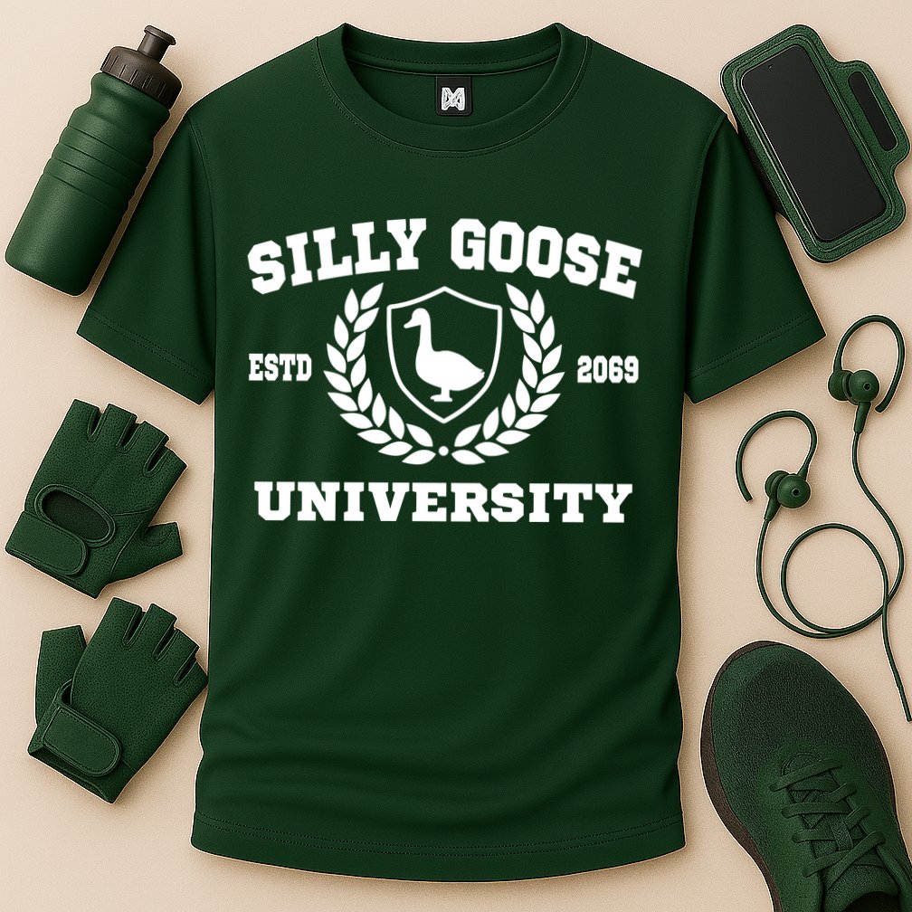 Silly Goose University Funny Meme School Bird Performance Shirt