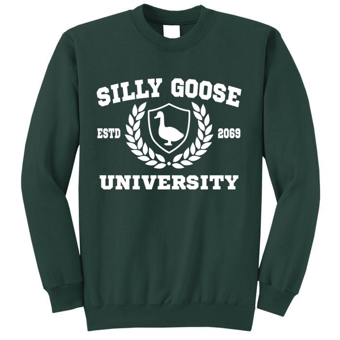 Silly Goose University Funny Meme School Bird Sweatshirt