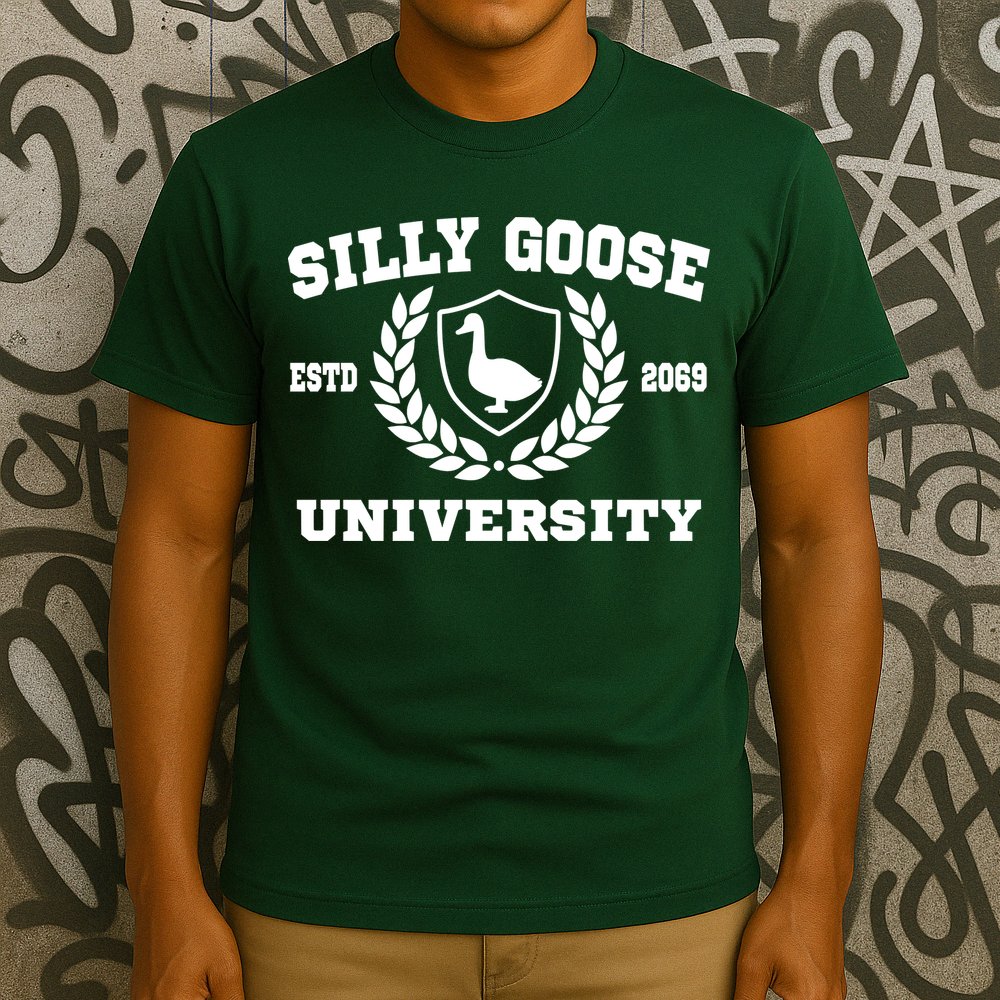 Silly Goose University Funny Meme School Bird T-Shirt