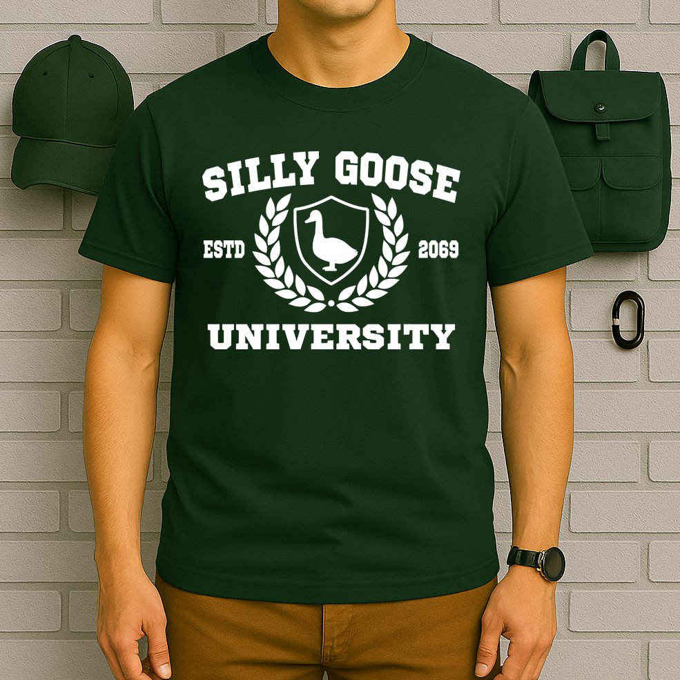 Silly Goose University Funny Meme School Bird T-Shirt