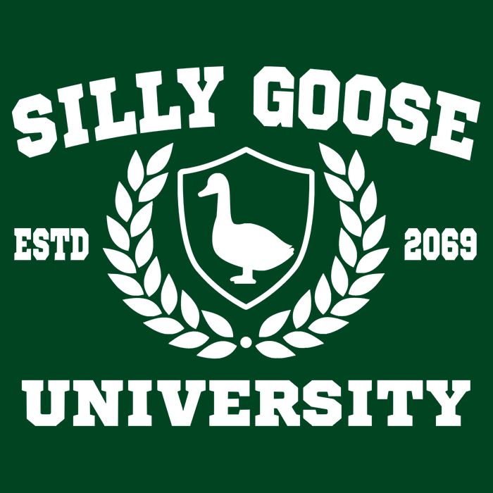 Silly Goose University Funny Meme School Bird Poster