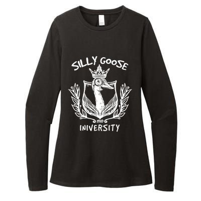 Silly Goose University Womens Silly Goose Meme Costume Womens CVC Long Sleeve Shirt