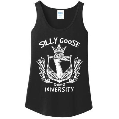 Silly Goose University Womens Silly Goose Meme Costume Ladies Essential Tank