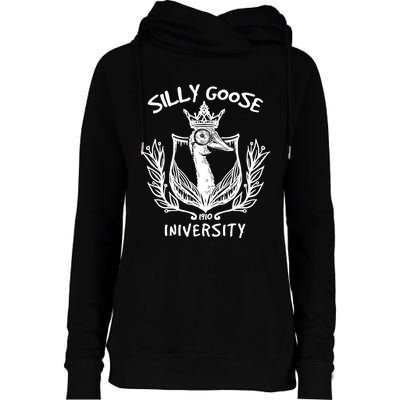 Silly Goose University Womens Silly Goose Meme Costume Womens Funnel Neck Pullover Hood