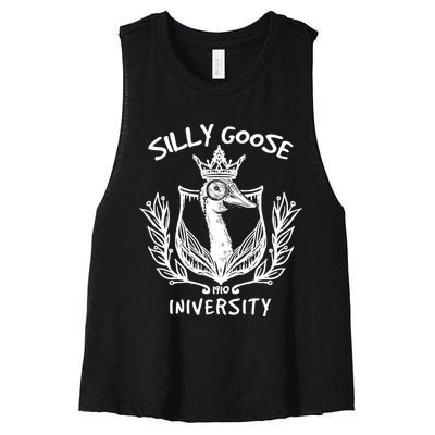 Silly Goose University Womens Silly Goose Meme Costume Women's Racerback Cropped Tank