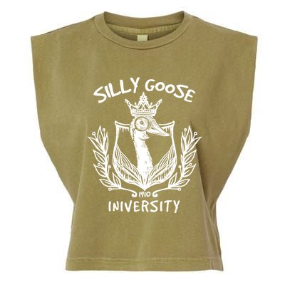 Silly Goose University Womens Silly Goose Meme Costume Garment-Dyed Women's Muscle Tee